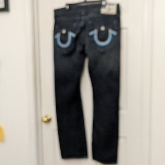 True Religion Men's Jeans Straight-Leg Blue Denim Size 38 - Picture 5 of 14